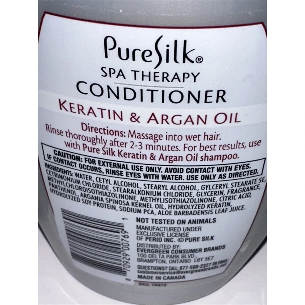 Pure Silk Spa Therapy Keratin & Argan Oil Conditioner 14oz Lot of 2 Bottles